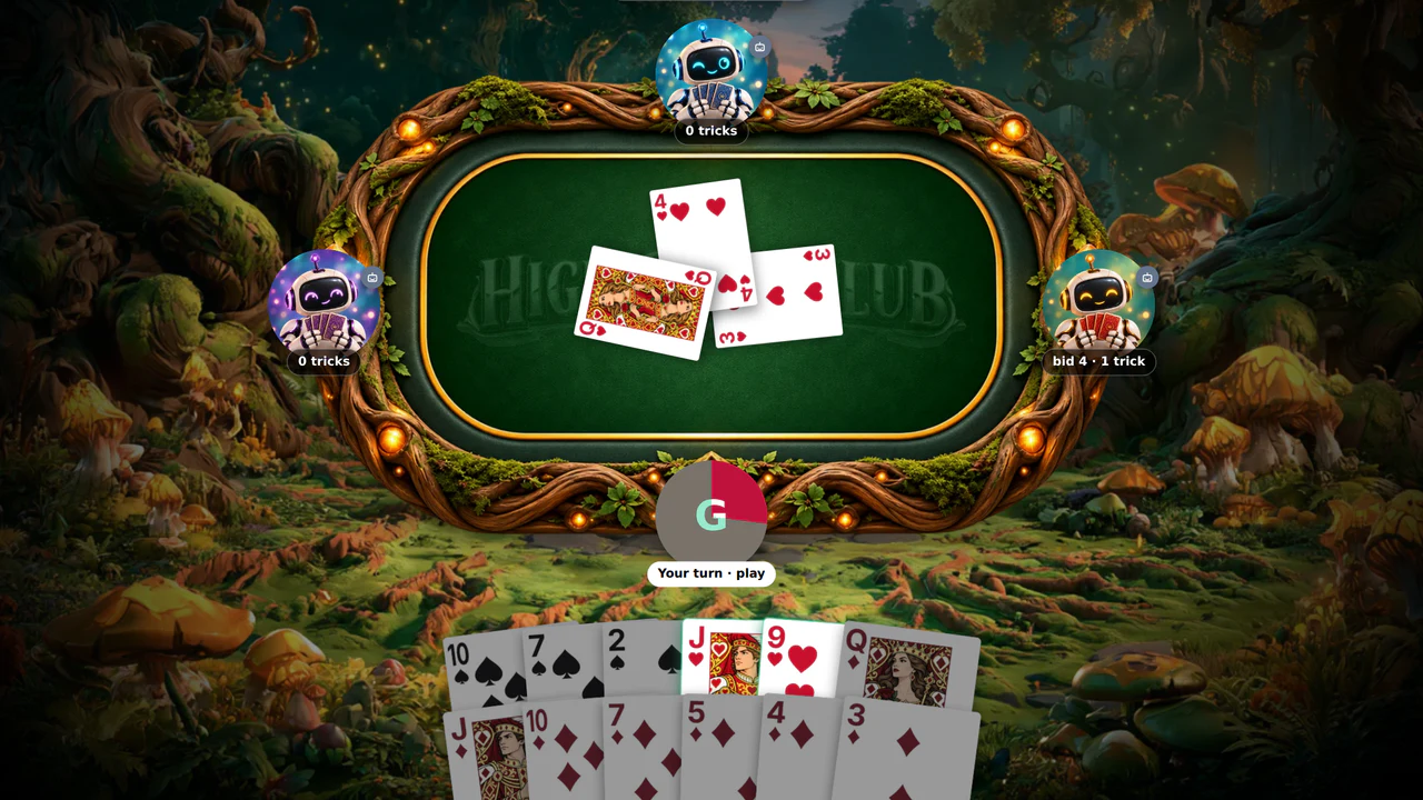 A Batak table in the Forest scene, a glowing fairy-tale forest